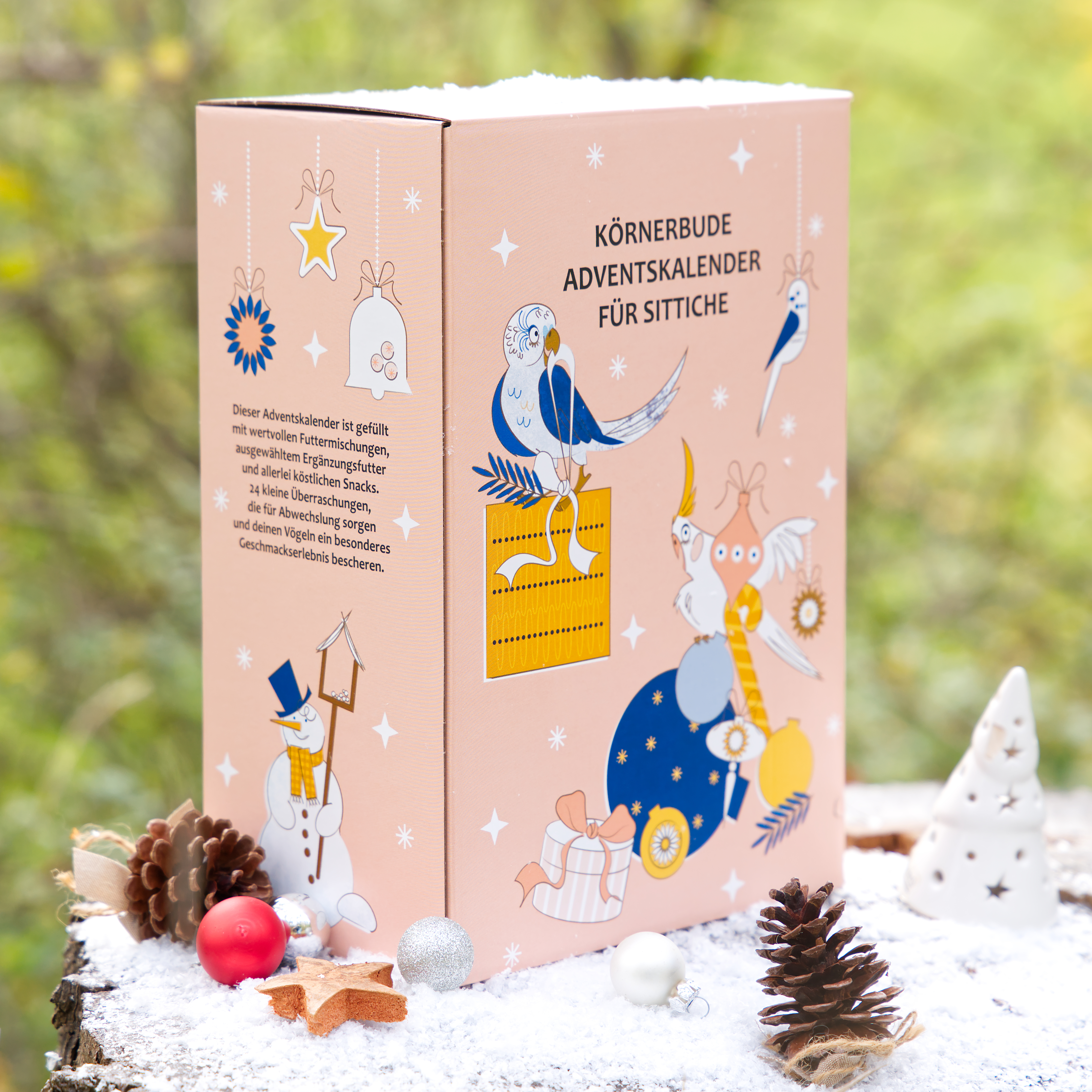 Körnerbude Adventskalender für Sittiche 2026