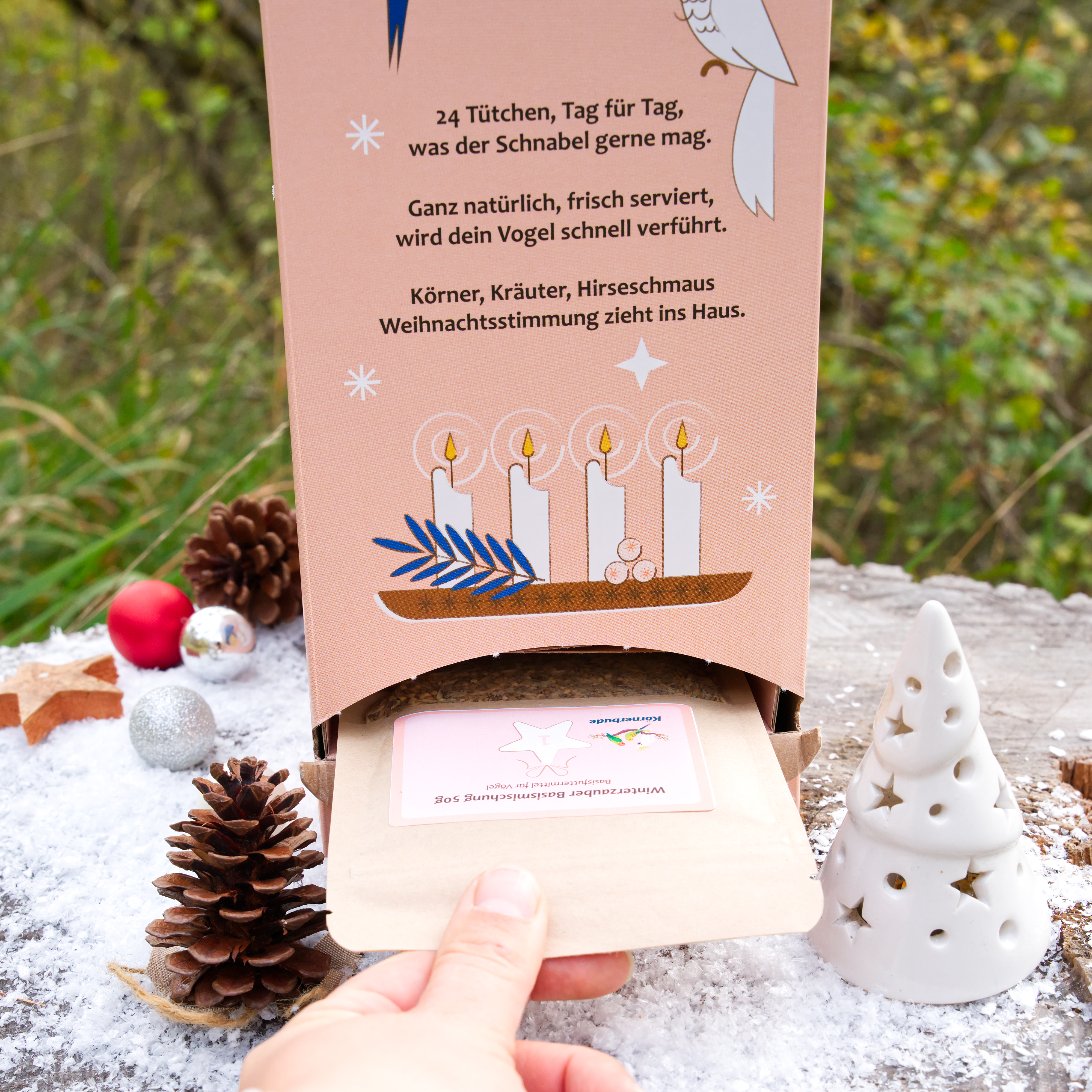 Körnerbude Adventskalender für Sittiche 2026