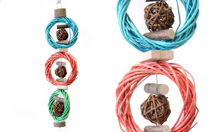 3 bunte Weidenringe