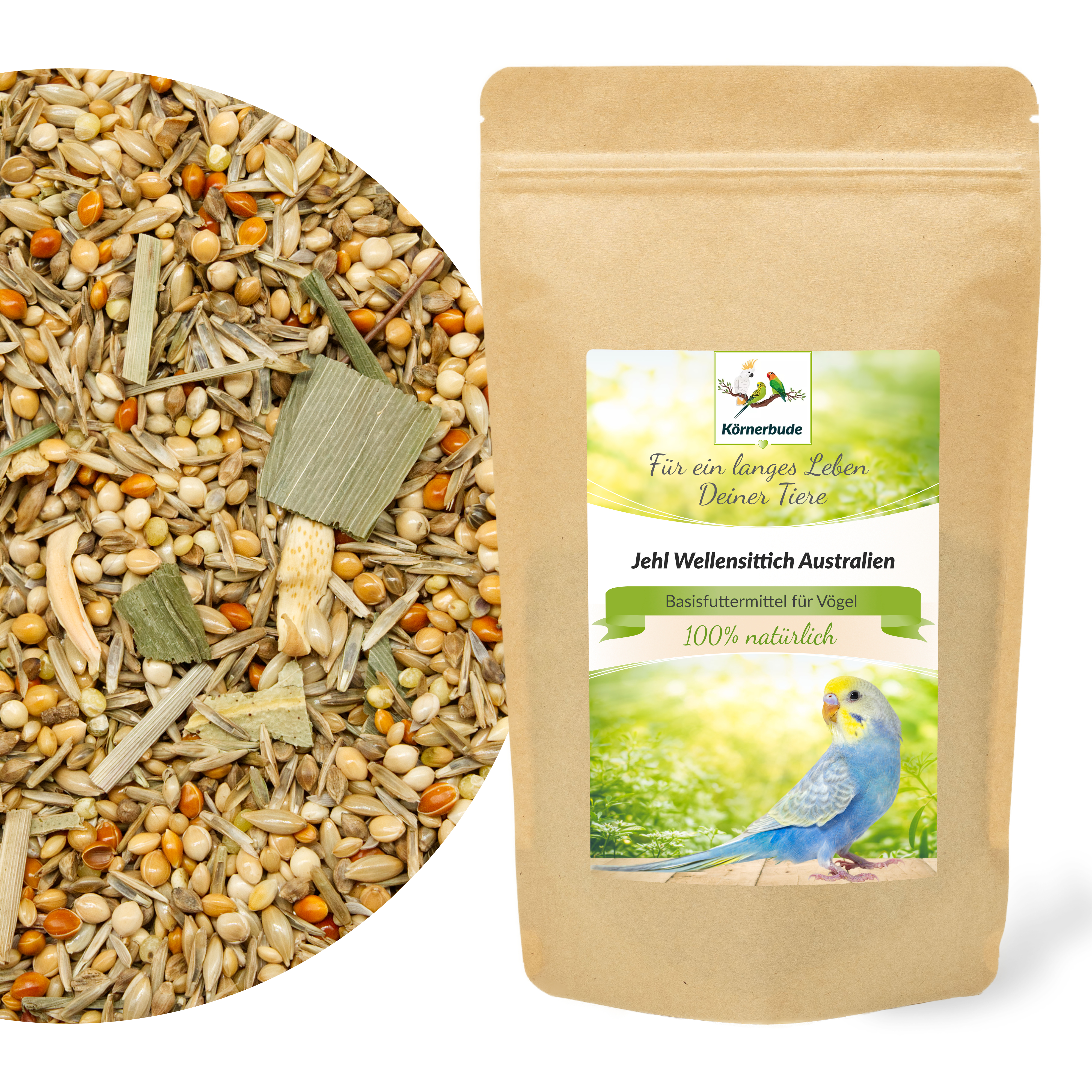 Wellensittich VitalNatur 500g Vogelfutter für Wellensittiche